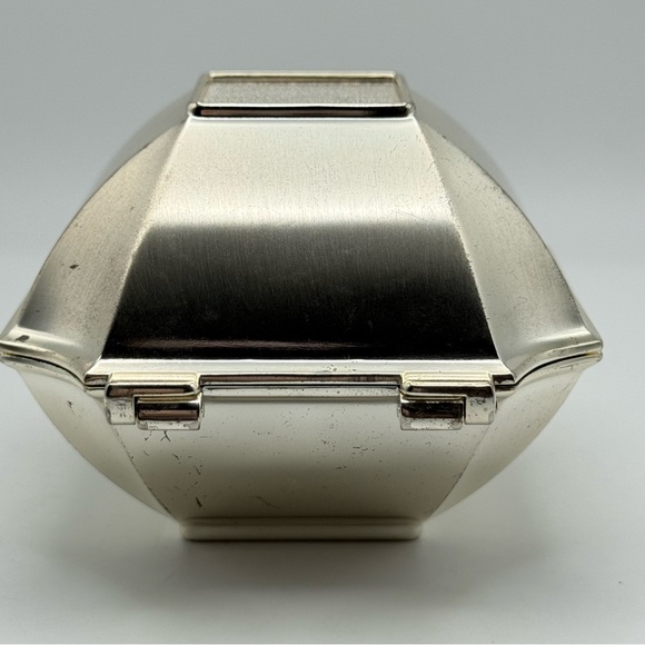 Things Remembered Silver Tone Trinket Box Rhinestones Heart Rings Earrings - Picture 3 of 11